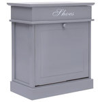 VIDAXL Armoire a chaussures Gris 50 x 28 x 58 cm Bois de Paulownia
