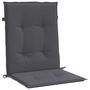 Voir la diapositive 5 : VIDAXL Coussins de chaise de jardin a dossier bas lot de 4 anthracite