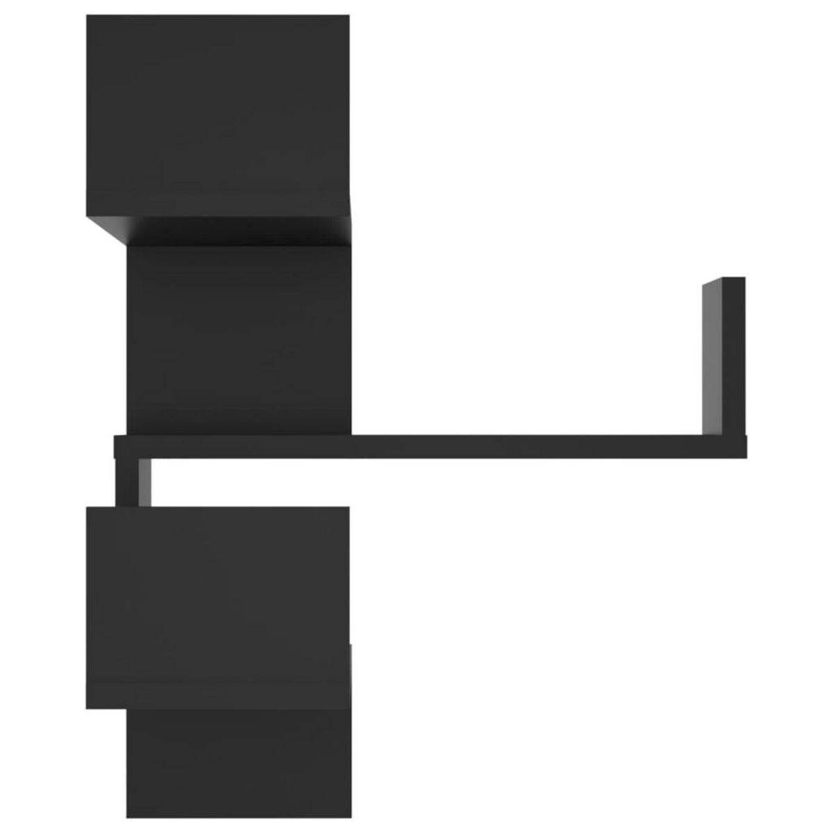 VIDAXL Etagere d'angle murale Noir 40x40x50 cm bois d'ingenierie