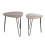 Voir la diapositive 3 : Paris Prix Lot de 2 Tables d'Appoint  Lamy  48cm Noir & Chêne