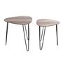 Voir la diapositive 3 : Paris Prix Lot de 2 Tables d'Appoint  Lamy  48cm Noir & Chêne