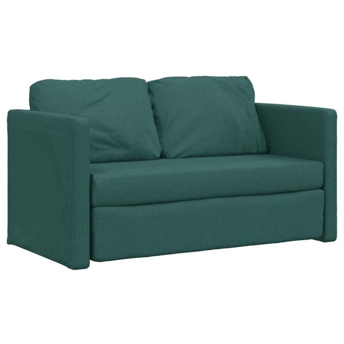 VIDAXL Canape-lit 2 en 1 vert fonce 112x174x55 cm tissu