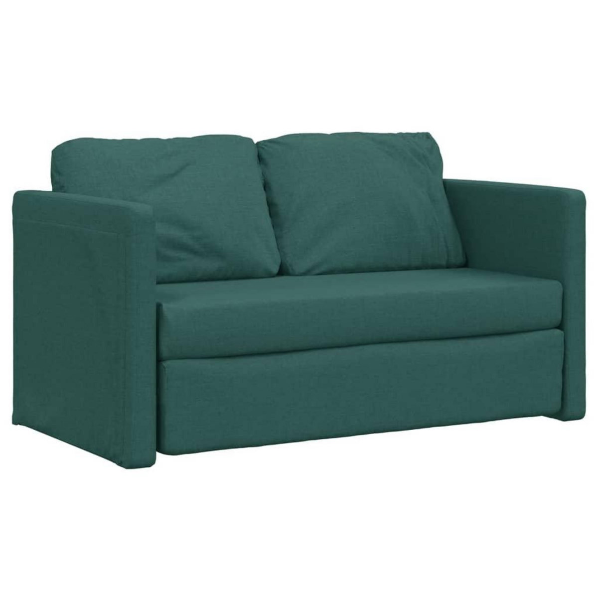 VIDAXL Canape-lit 2 en 1 vert fonce 112x174x55 cm tissu