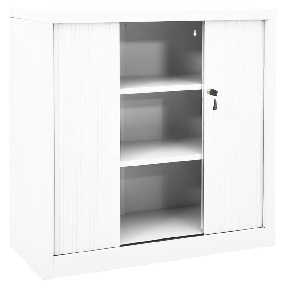 VIDAXL Armoire a portes coulissantes Blanc 90x40x90 cm Acier