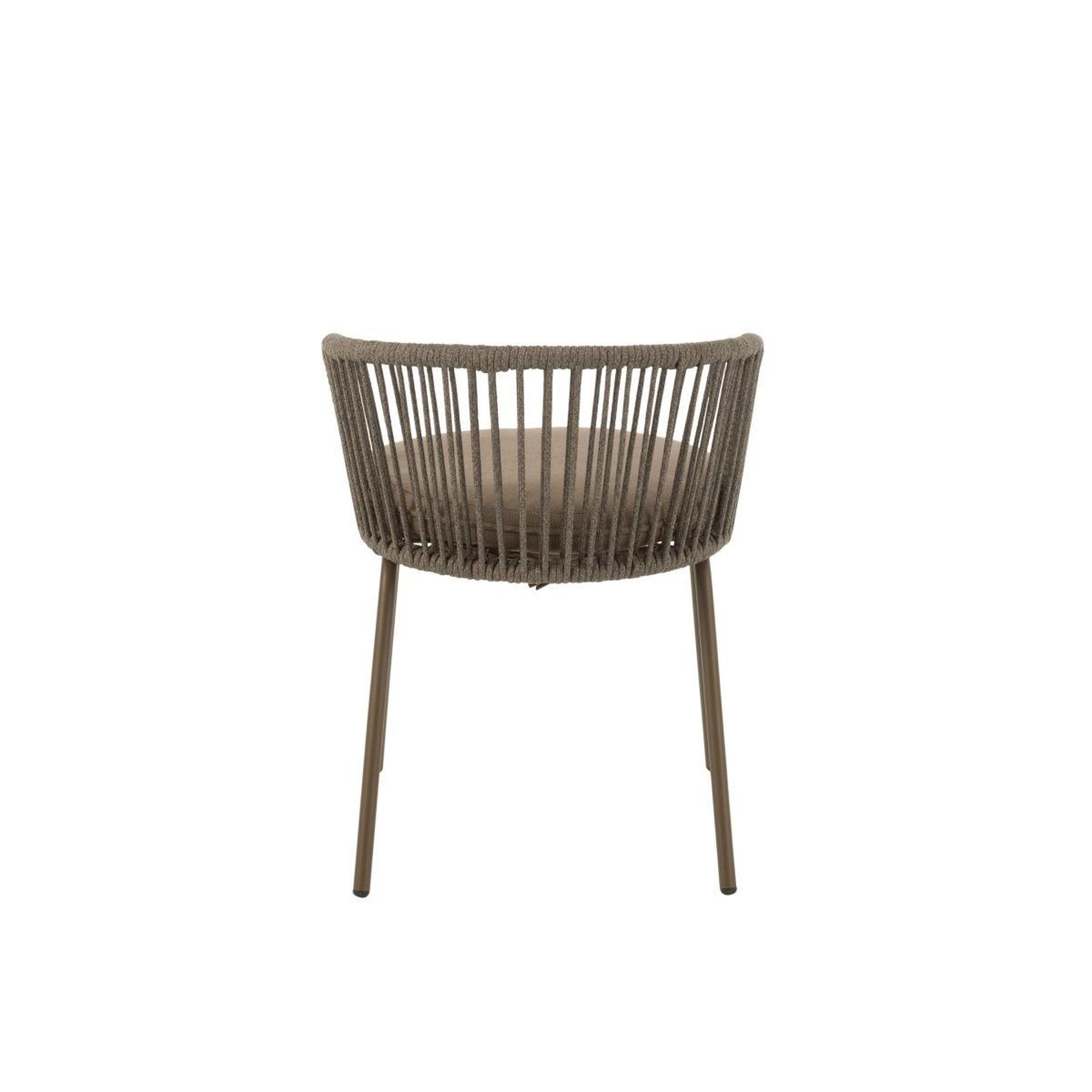 Voir la diapositive 4 : J-LINE Chaise design corde  toa  75cm marron