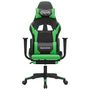 Voir la diapositive 4 : VIDAXL Chaise de jeu de massage et repose-pied Noir et vert Similicuir