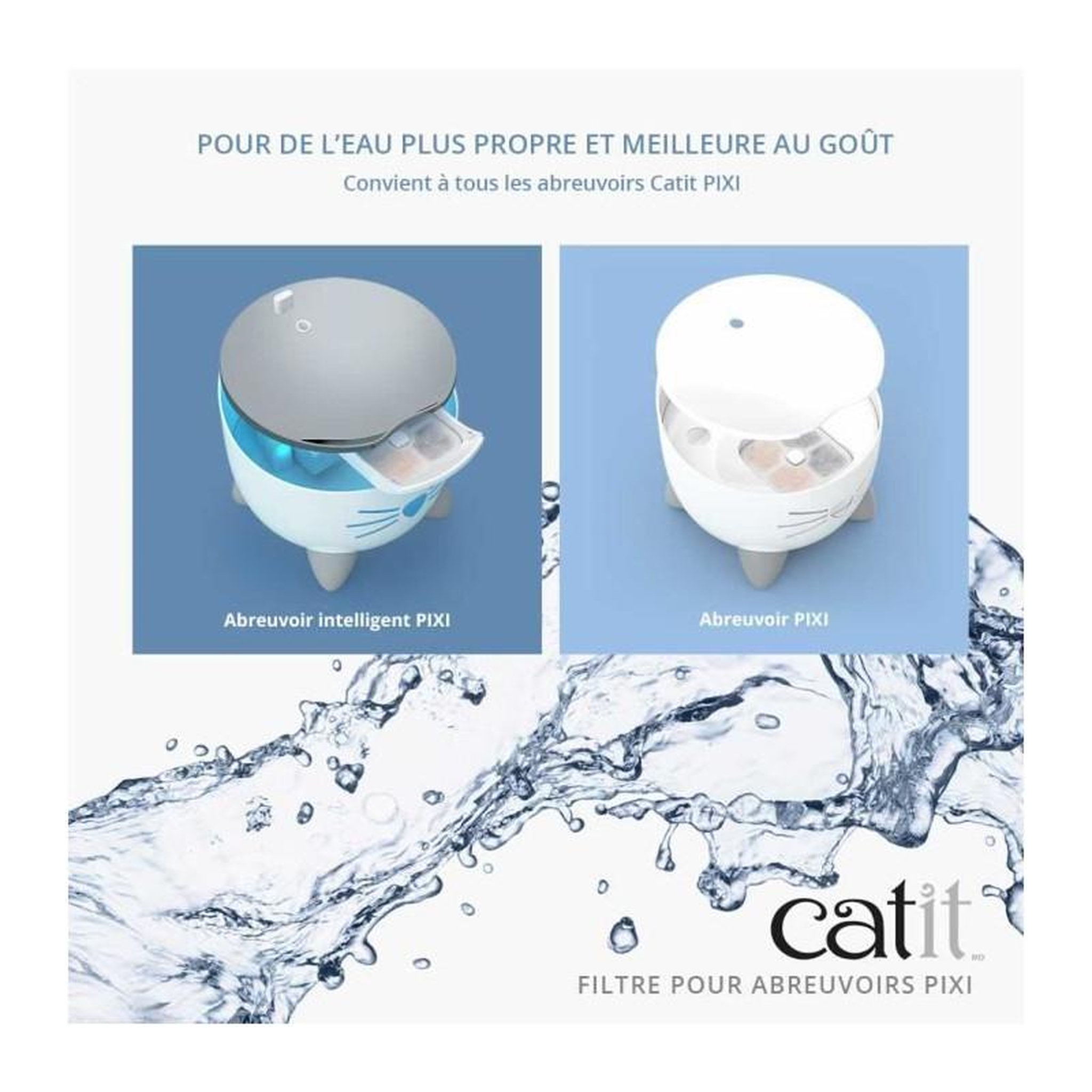 Voir la diapositive 2 : Cat'it CATIT 3 Filtres pour fontaine a eau PIXI