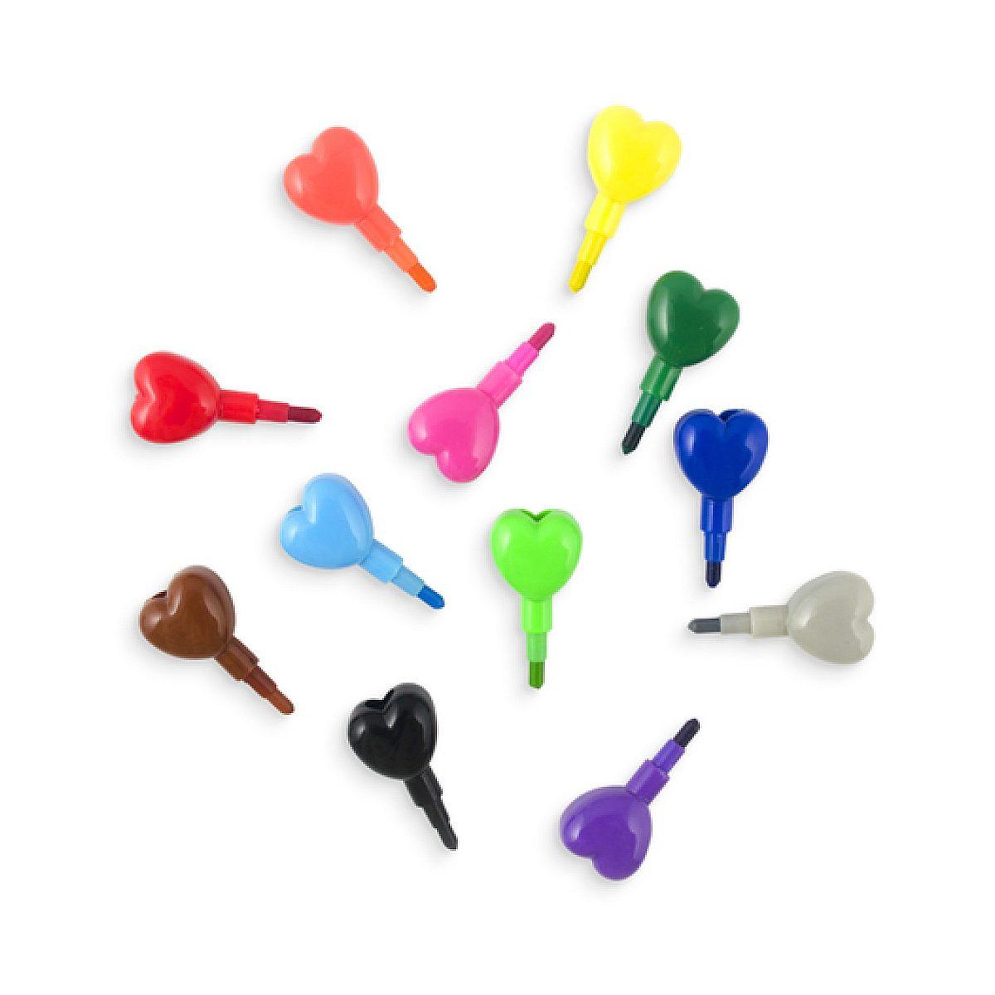 Voir la diapositive 4 : COOLKIDZ PROJECT Crayons empilables - forme de coeurs