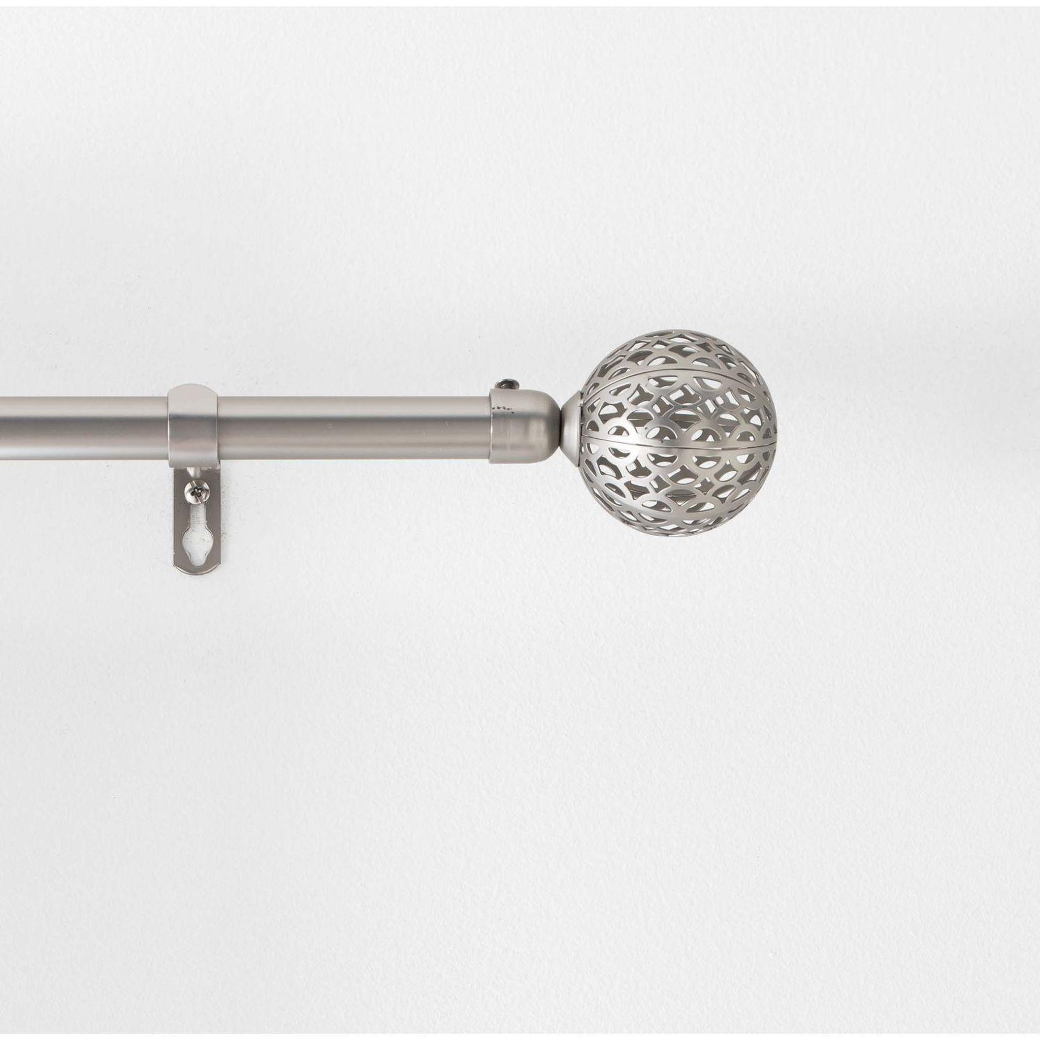 Douceur d'Intérieur Kit de tringle à rideaux extensible sphère - l120 /l210 cm - chrome