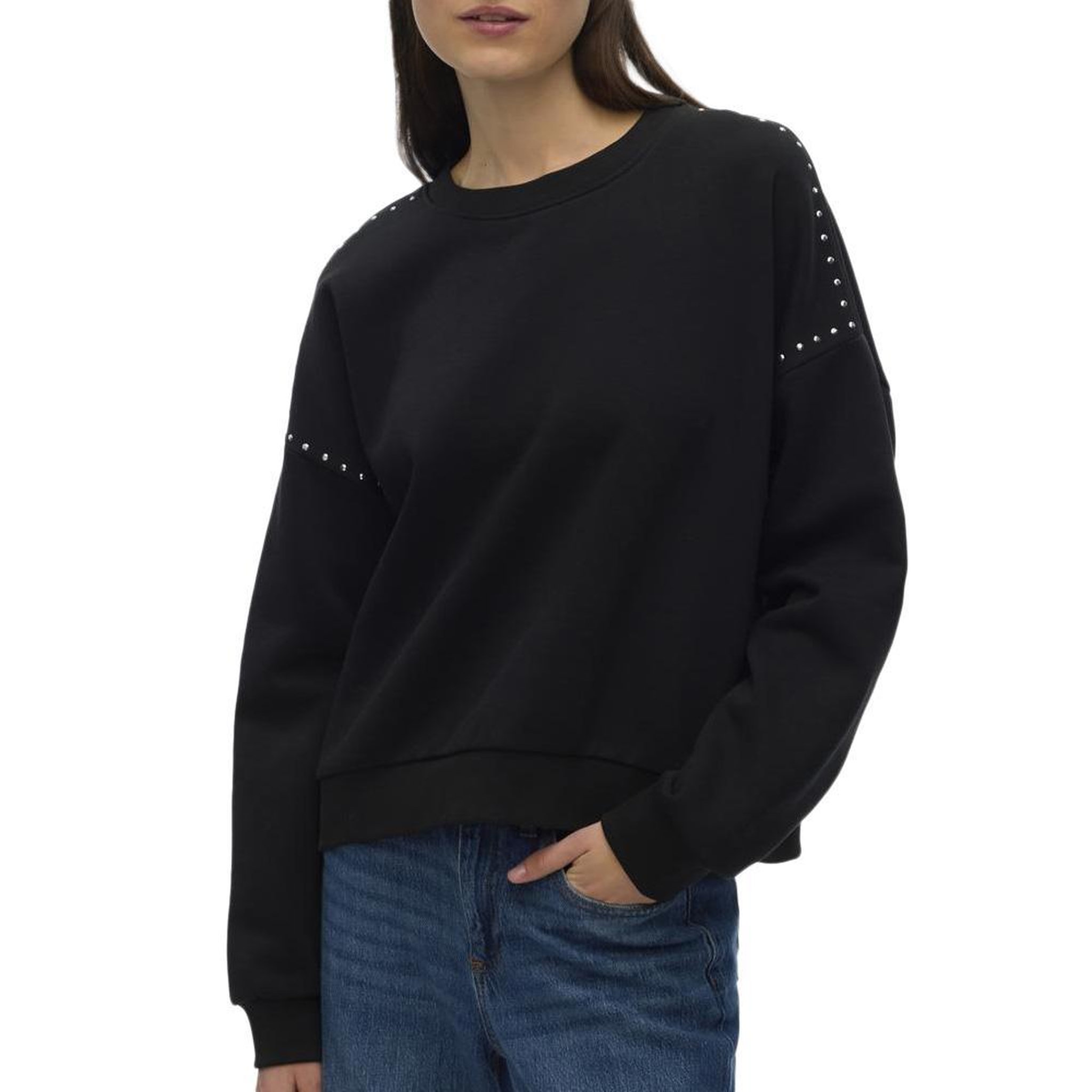 Vero Moda Pull /Argent Femme Vero Moda Lotte. Coloris disponibles : Noir