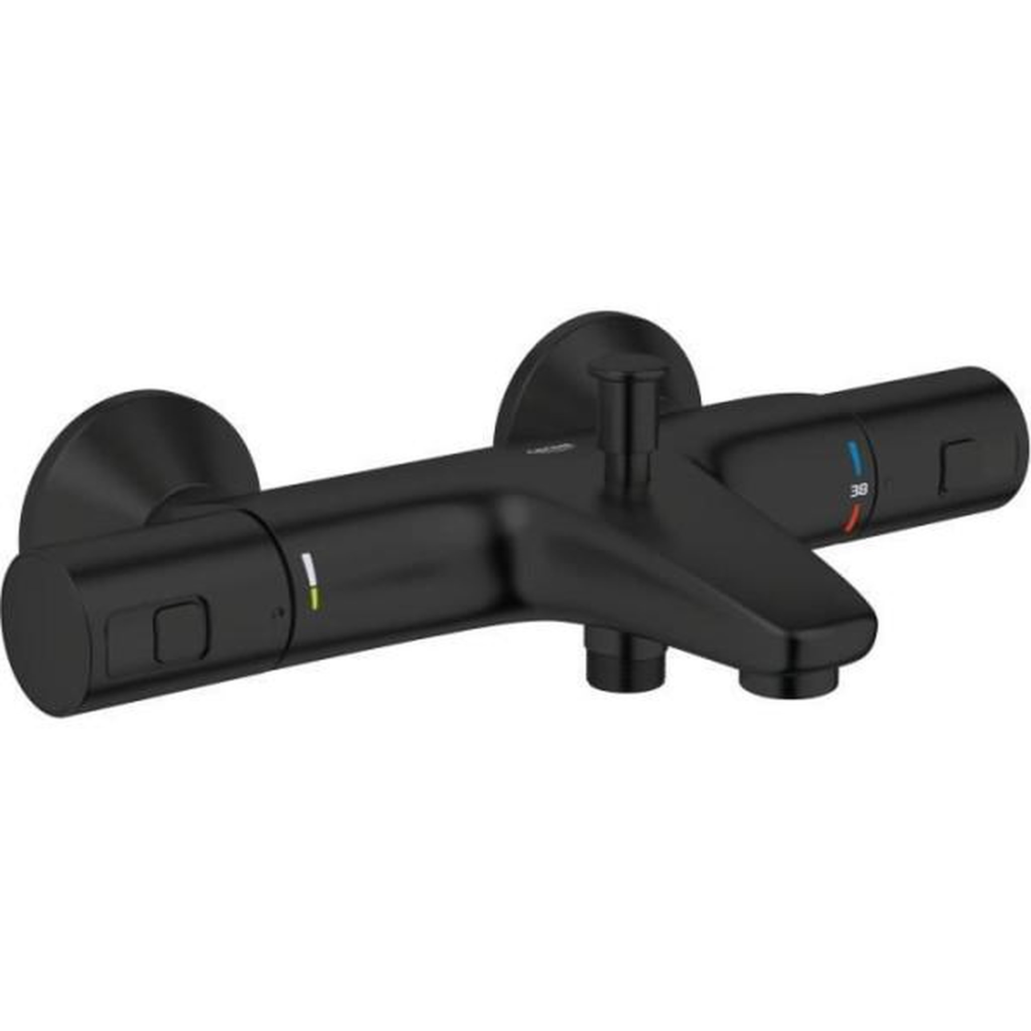 Voir la diapositive 1 : Grohe Mitigeur thermostatique bain/douche 1/2 - grohe precision start - noir mat - economie d'eau