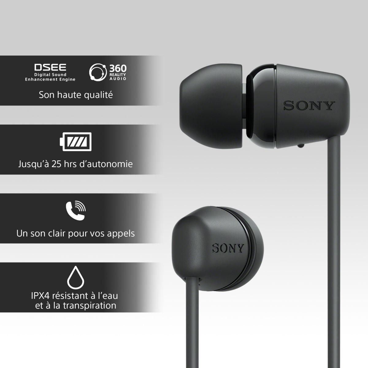 SONY Ecouteurs WIC100 Noir
