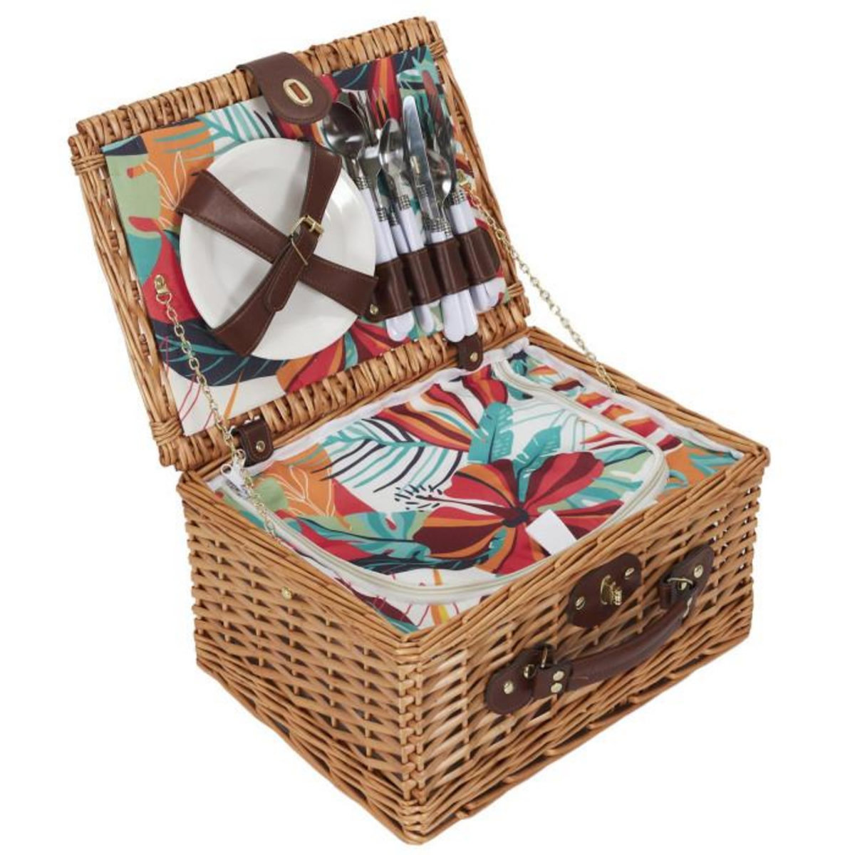 Paris Prix Panier Pique-Nique en Osier  Exotique  39cm Marron