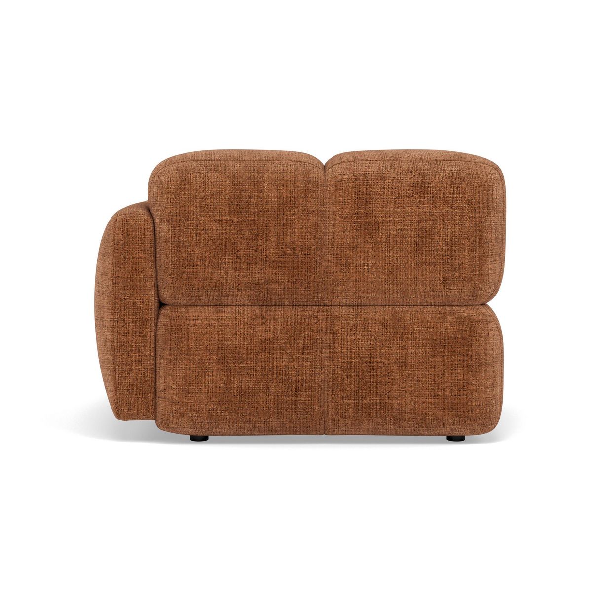 LISA DESIGN Grace - module d'assise droit en velours texturé