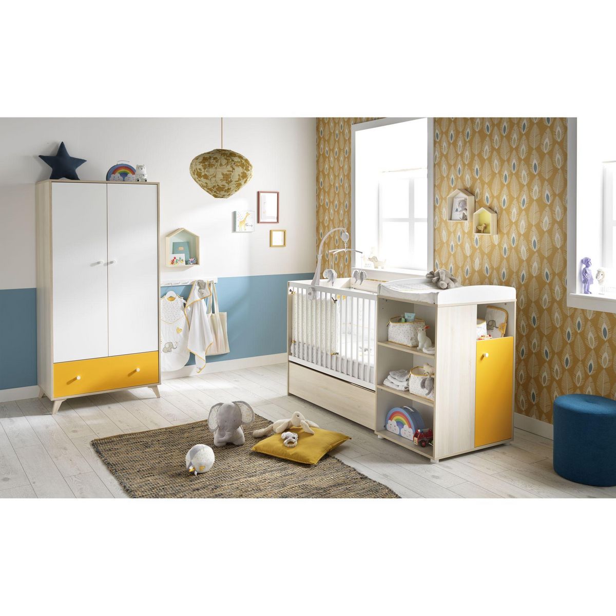 BABY PRICE Armoire 2 portes et 1 tiroir YUZU