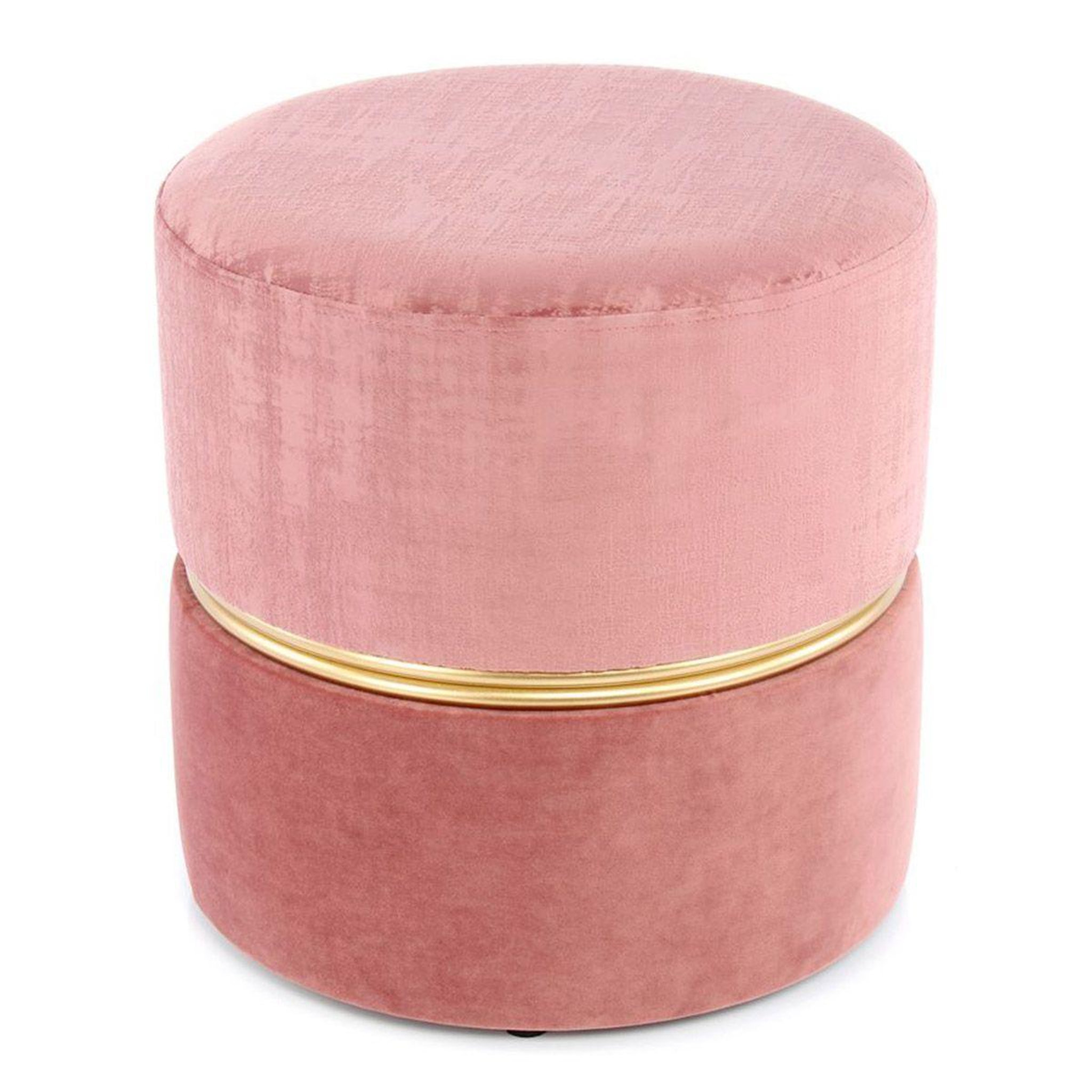 Paris Prix Pouf rond design  cleopatra  40cm rose