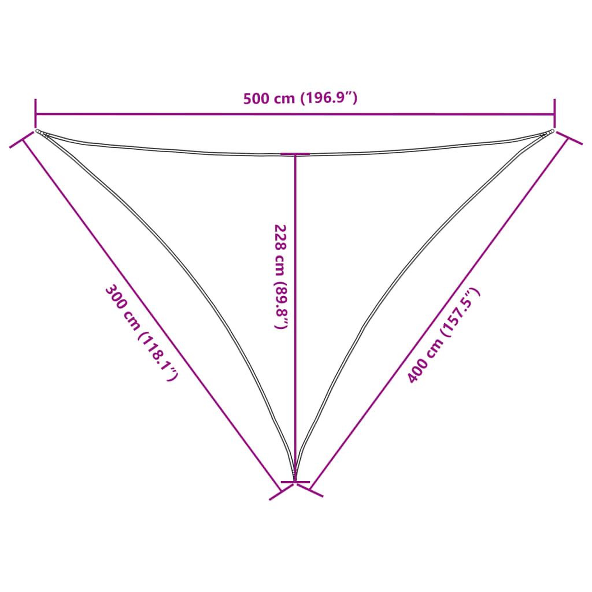 Voir la diapositive 6 : VIDAXL Voile de parasol tissu oxford triangulaire 3x4x5 m blanc
