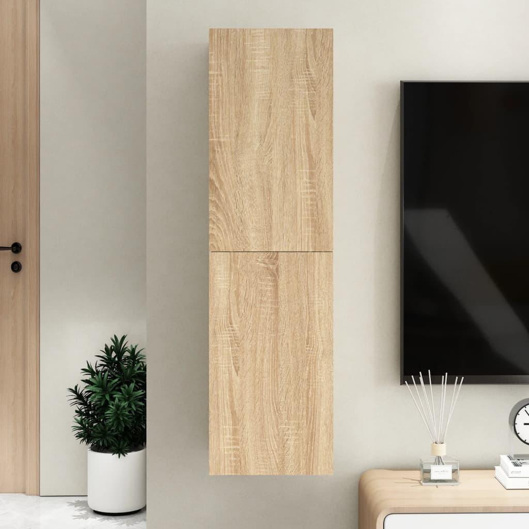 VIDAXL Meuble TV Chene sonoma 30,5x30x110 cm Bois d'ingenierie