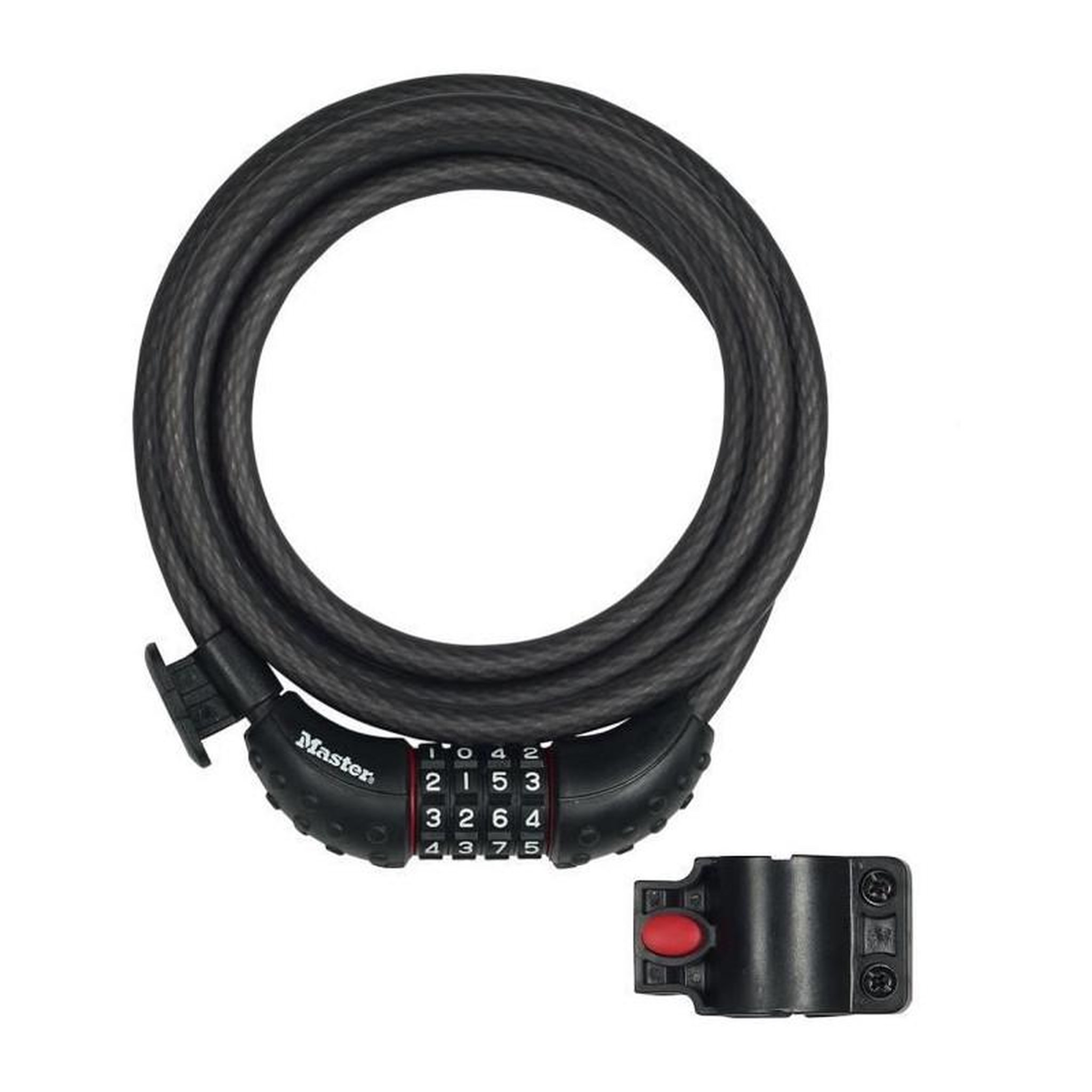 Master lock Antivol pour vélo - MASTER LOCK - 8120EURDPRO - Câble torsadé en acier - 1,8 m de longueur