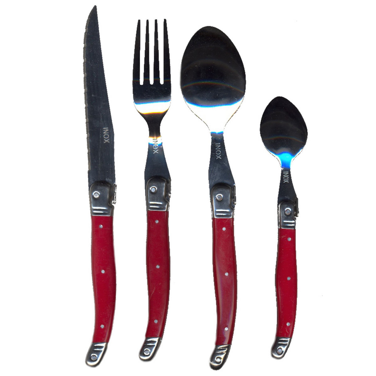 ACTUEL Ménagère 24 pièces BEE Rouge basque