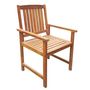 Voir la diapositive 2 : VIDAXL Chaises de jardin lot de 2 Bois d acacia massif Marron