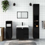 Voir la diapositive 1 : VIDAXL Armoire de salle de bain noir 65x33x60 cm bois d'ingenierie