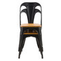 Voir la diapositive 6 : Rendez vous déco Lot de 2 chaises en métal noir et bois d'orme - Yoanna