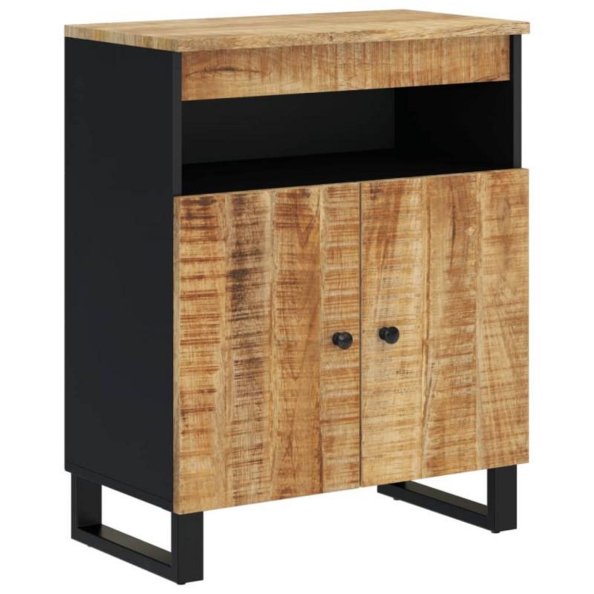VIDAXL Buffet avec 2 portes 60x33x75 cm bois massif de manguier