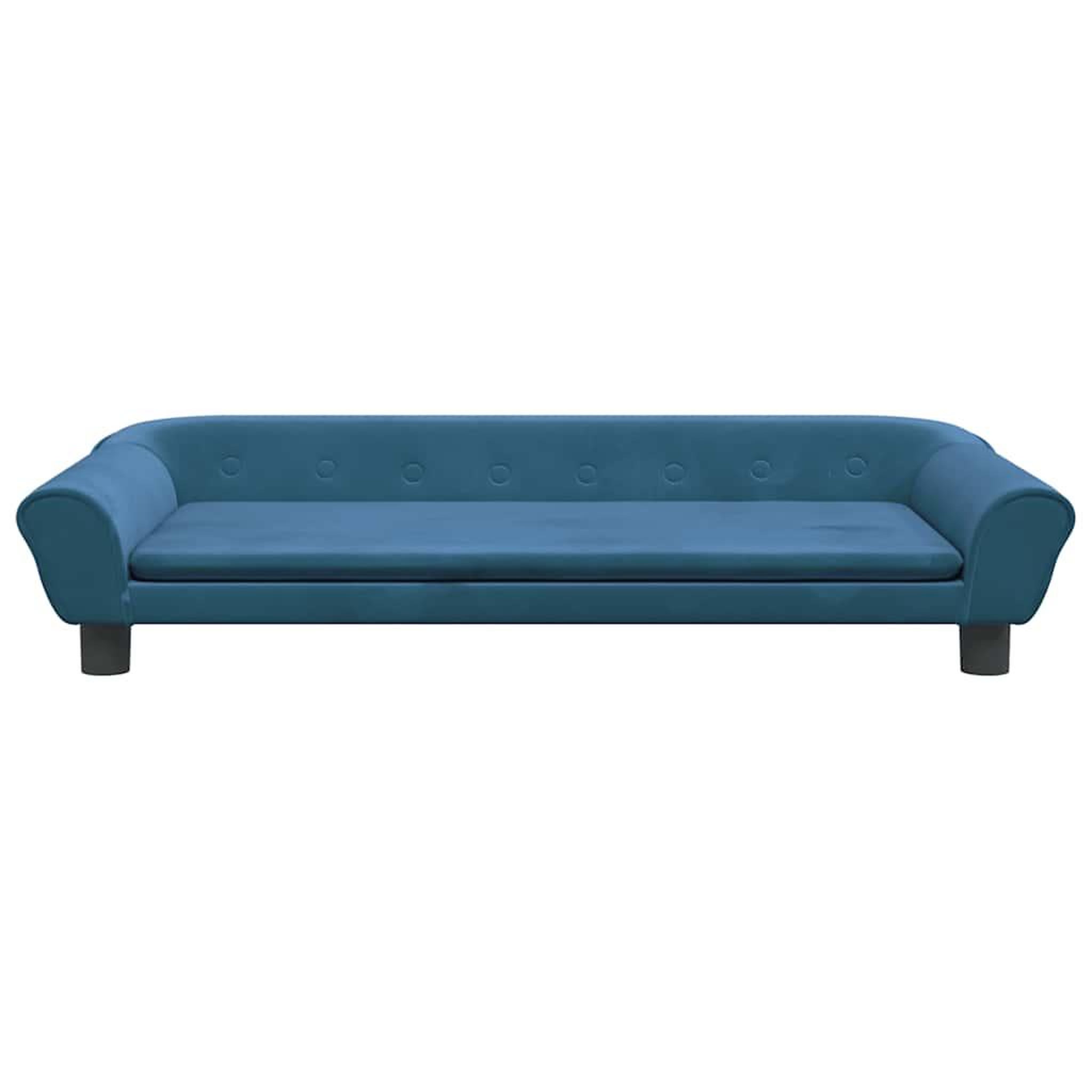 Voir la diapositive 3 : VIDAXL Lit pour chien bleu 100x50x21 cm velours