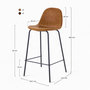 Voir la diapositive 4 : Rendez vous déco Pack 4 chaises pour îlot central camel et marron 65 cm-Henrik