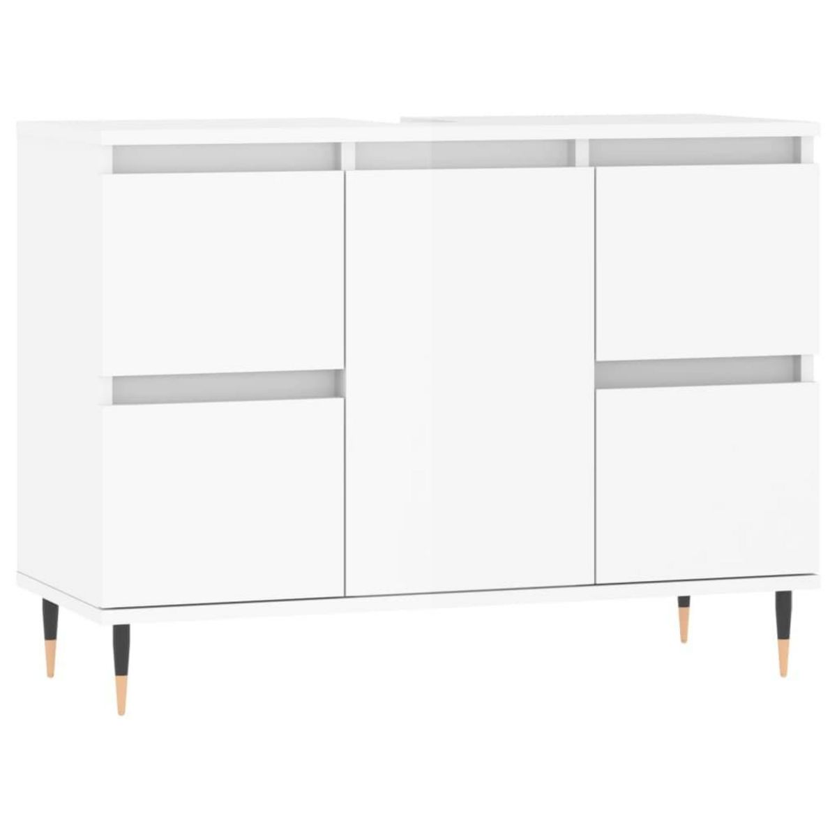 VIDAXL Armoire de salle de bain blanc brillant 80x33x60 cm