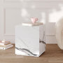 Voir la diapositive 2 : Rendez vous déco Table d'appoint effet marbre blanche - Lison