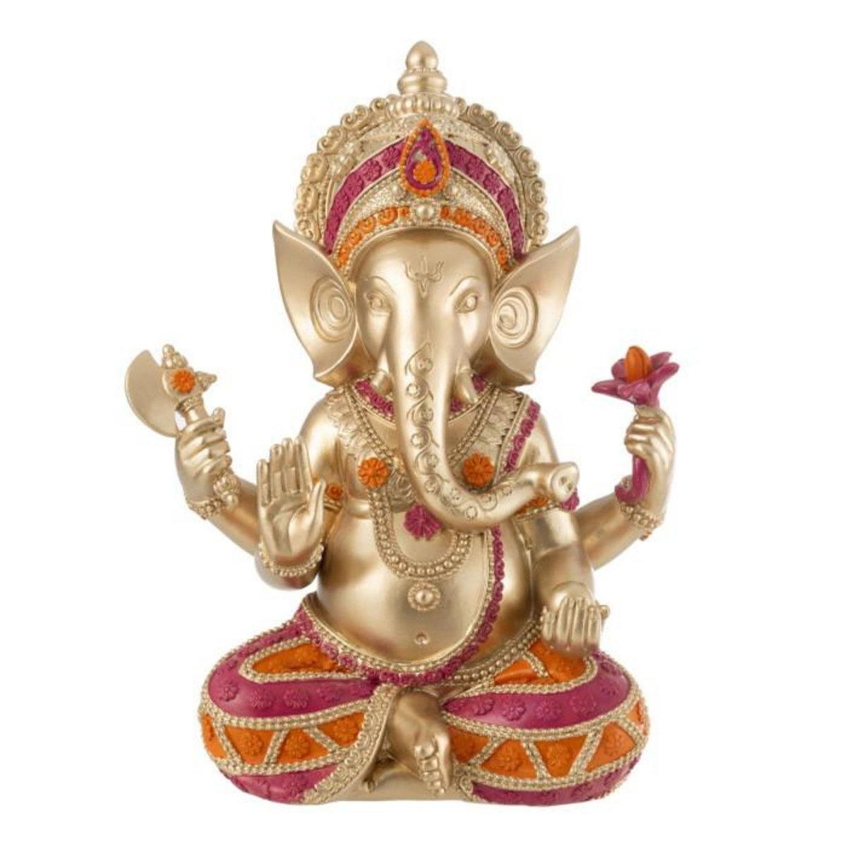 Paris Prix Statuette Déco en Résine  Ganesha  28cm Multicolore