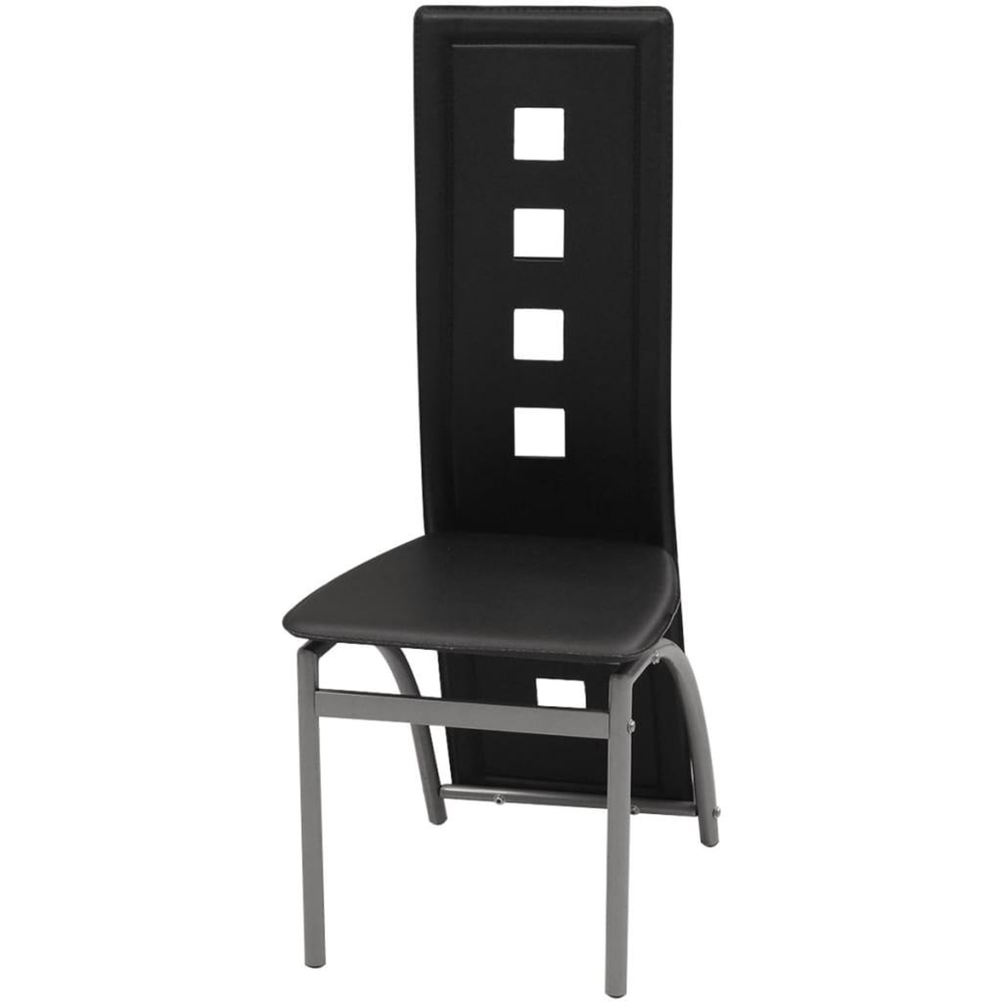 Voir la diapositive 3 : VIDAXL Chaises a manger lot de 6 noir similicuir