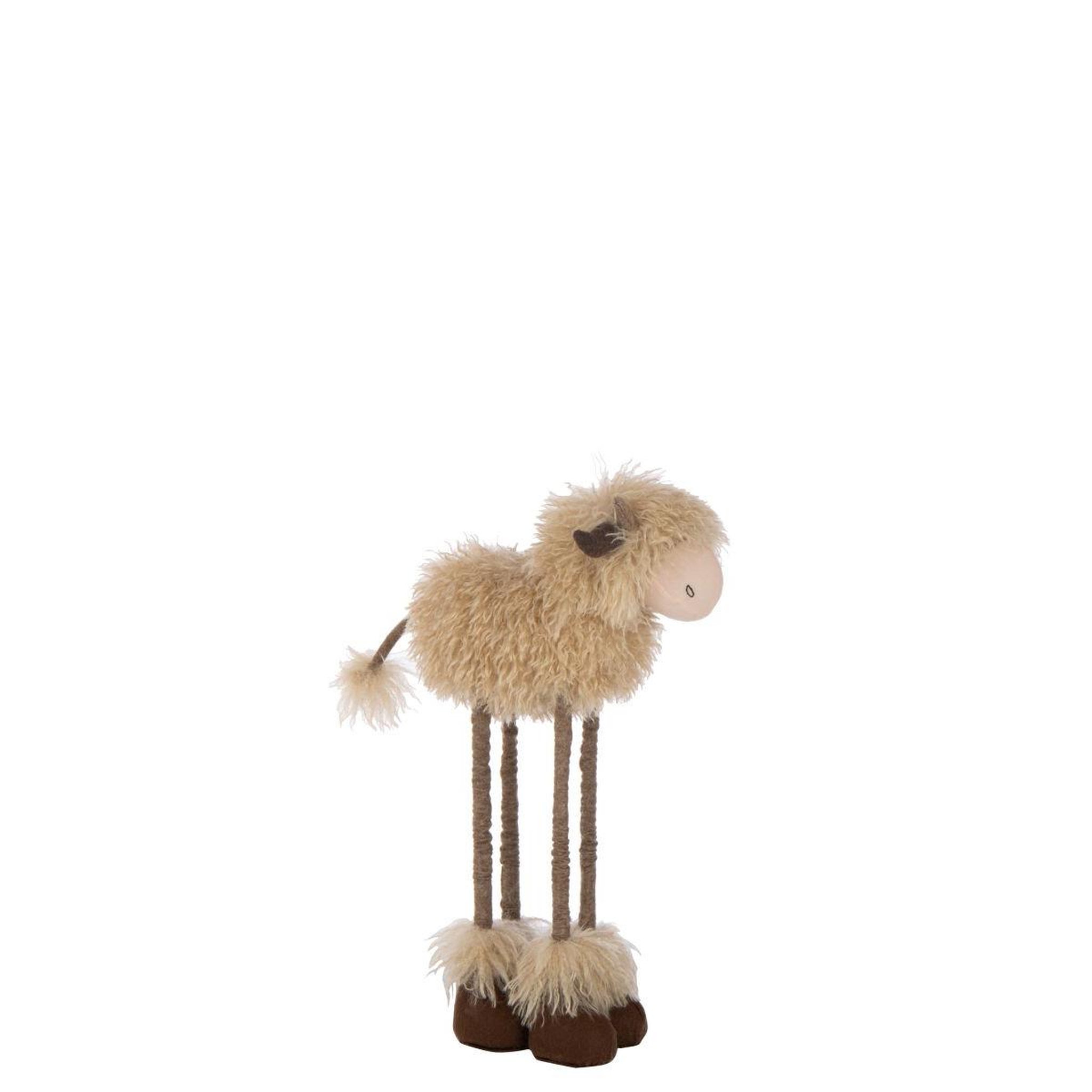 Voir la diapositive 2 : J-LINE Statue vache télescopique  inverno  58cm beige
