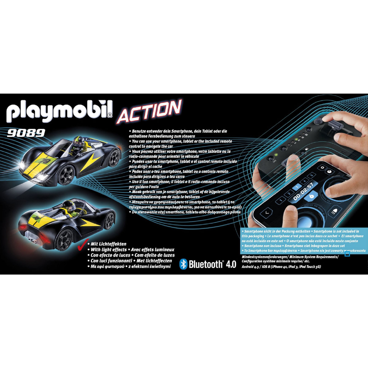 PLAYMOBIL 9089 - Action - Voiture de course noire