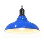 Voir la diapositive 5 : VIDAXL Lampe suspendue reglable hauteur E27 bleu fonce Ø 31 cm metal