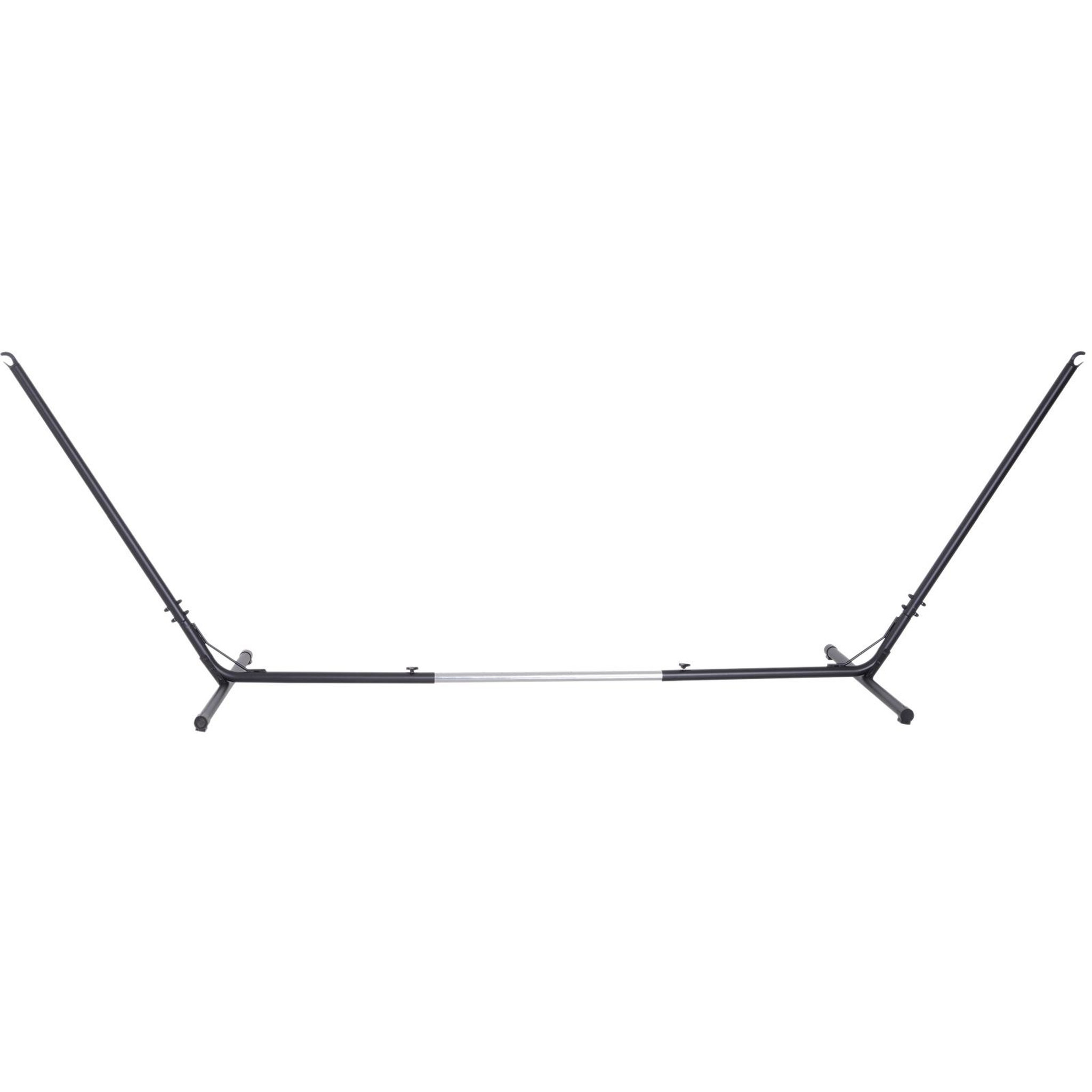 Voir la diapositive 5 : OUTSUNNY Support pied de hamac réglable structure robuste métal époxy noir dim. 3,08-3,80L x 1,08l x 1,20H m
