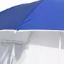 VIDAXL Parasol de plage avec parois laterales Bleu 215 cm