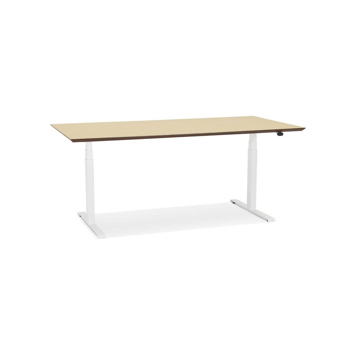 Paris Prix Bureau Électronique Ergonomique  Kio  180cm Chêne & Blanc