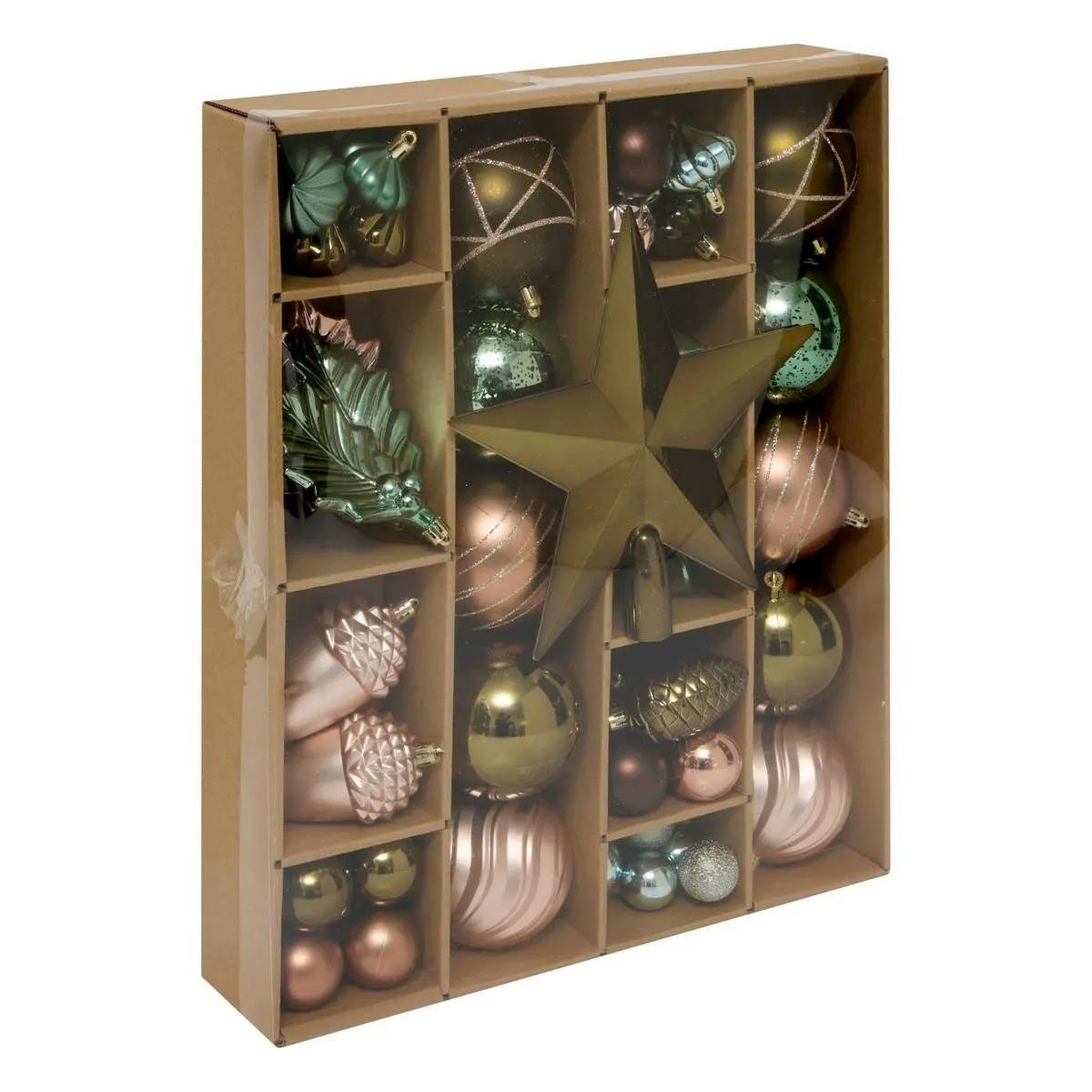 ATMOSPHERA Kit 60 pièces déco de noël  secret des bois  34cm multicolore
