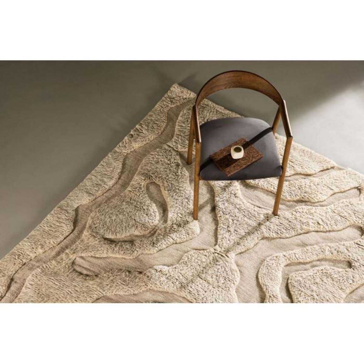Paris Prix Tapis Déco en Laine  Trondheim x Josefin  400x402cm Beige