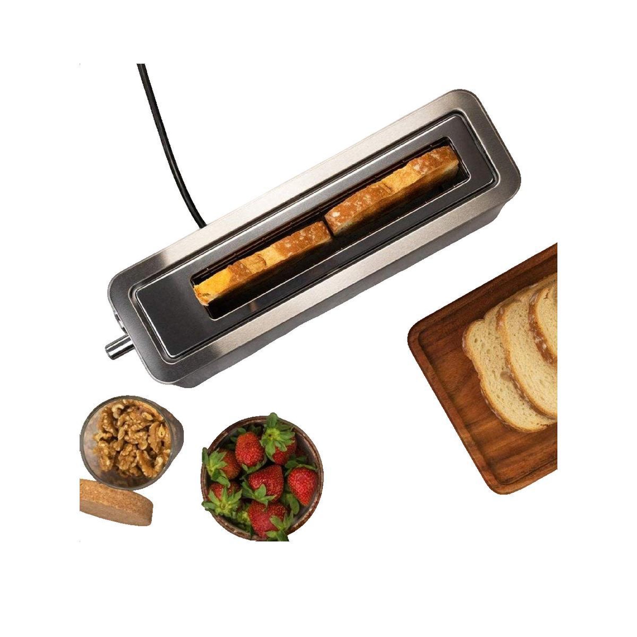 Voir la diapositive 2 : CECOTEC Grille pain Cecotec Grille-Pain Vertical 1100W Inox