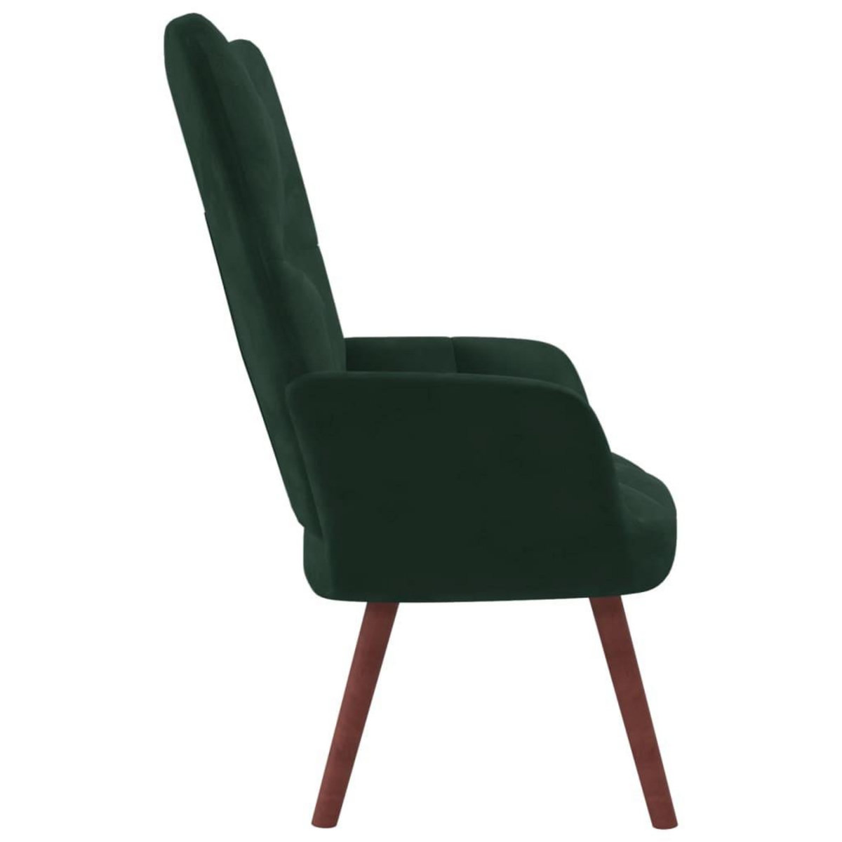 VIDAXL Chaise de relaxation Vert fonce Velours