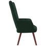Voir la diapositive 3 : VIDAXL Chaise de relaxation Vert fonce Velours