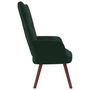 Voir la diapositive 3 : VIDAXL Chaise de relaxation Vert fonce Velours