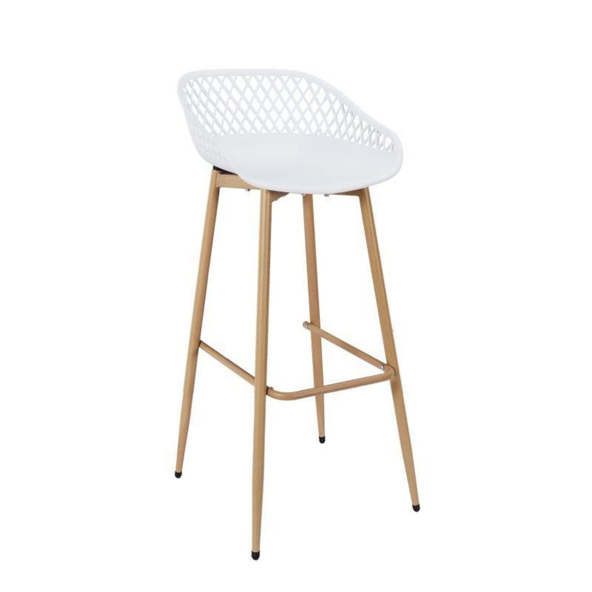 Paris Prix Lot de 2 Tabourets de Bar  Malaga  88cm Blanc