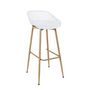 Voir la diapositive 2 : Paris Prix Lot de 2 Tabourets de Bar  Malaga  88cm Blanc