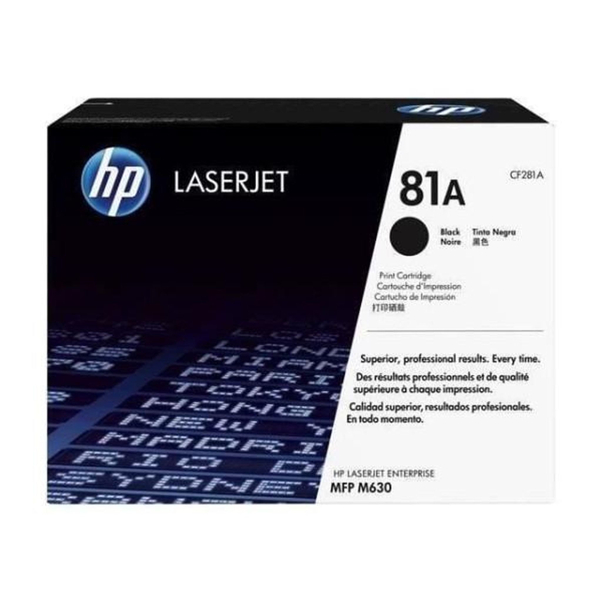 HP Cartouche de Toner Noir HP 81A (CF281A) authentique pour HP LaserJet Enterprise M604 / M605 / M606 / M630 / M632, OfficeJet Pro
