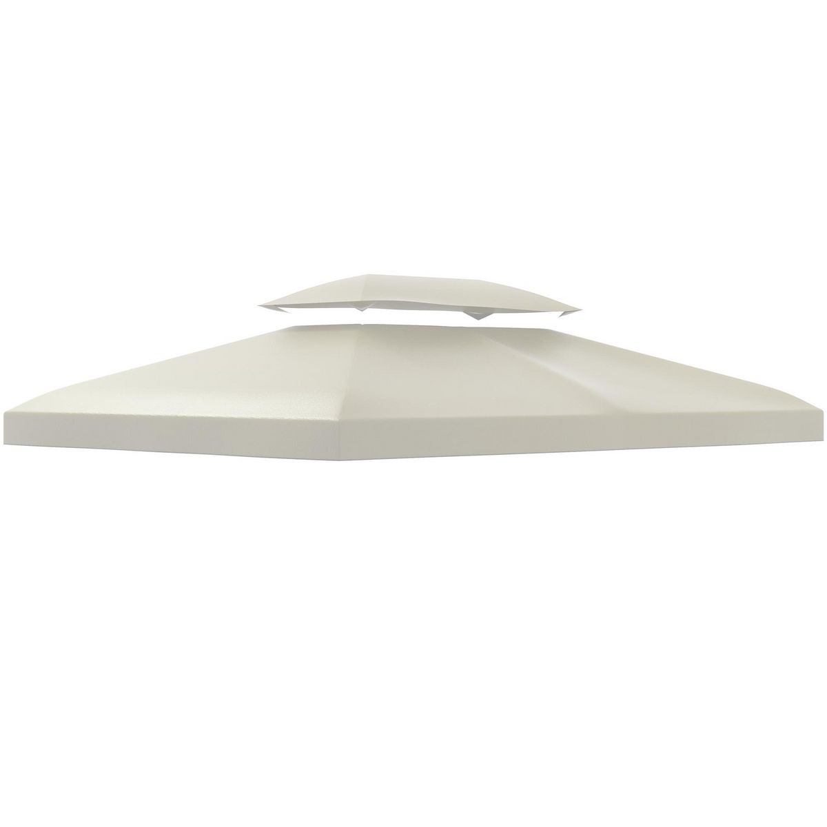 HOMCOM Toile de toit de rechange pour pavillon tonnelle tente 3x4m crème